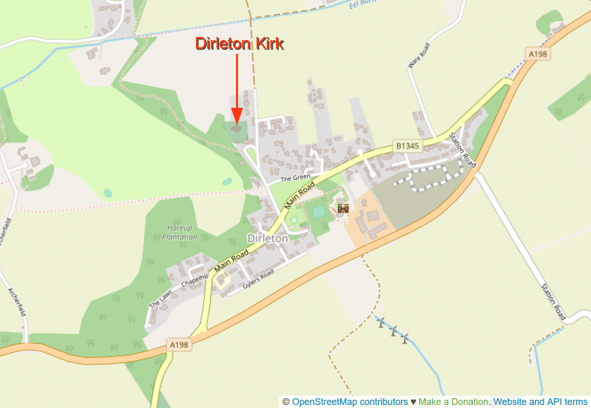 Dirleton map